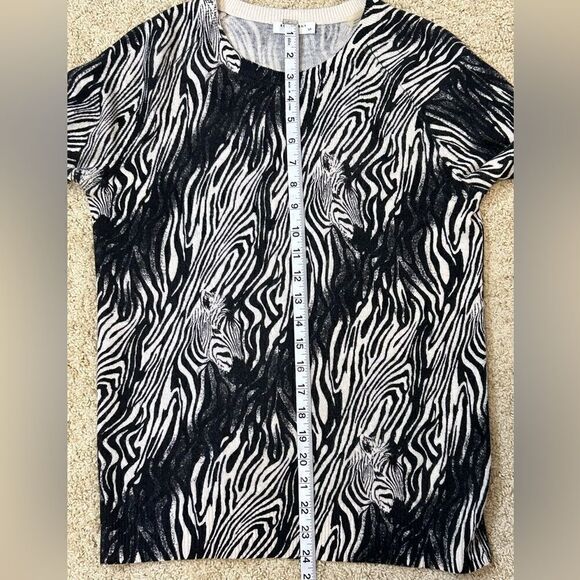 Equipment Femme Sloane 100% cashmere zebra print crewneck sweater size S/P BIN L - Picture 8 of 10